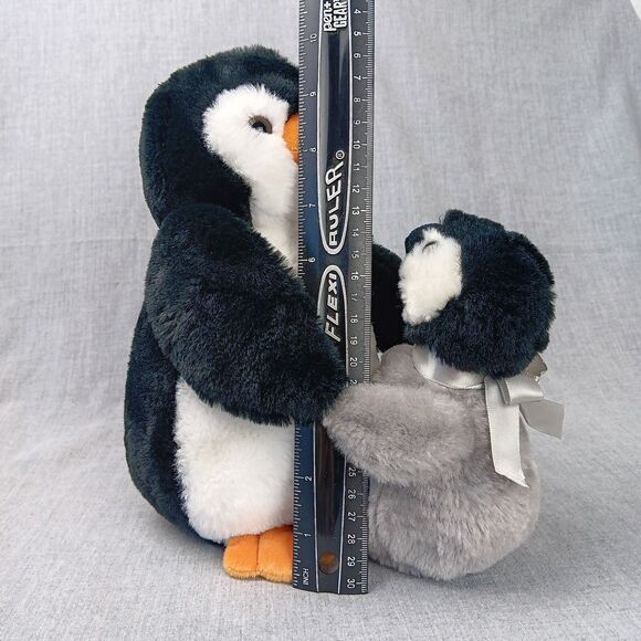 The Bearington Collection Penguin Pair Mom and Baby 10in Plush Stuffed Animal - Picture 11 of 11
